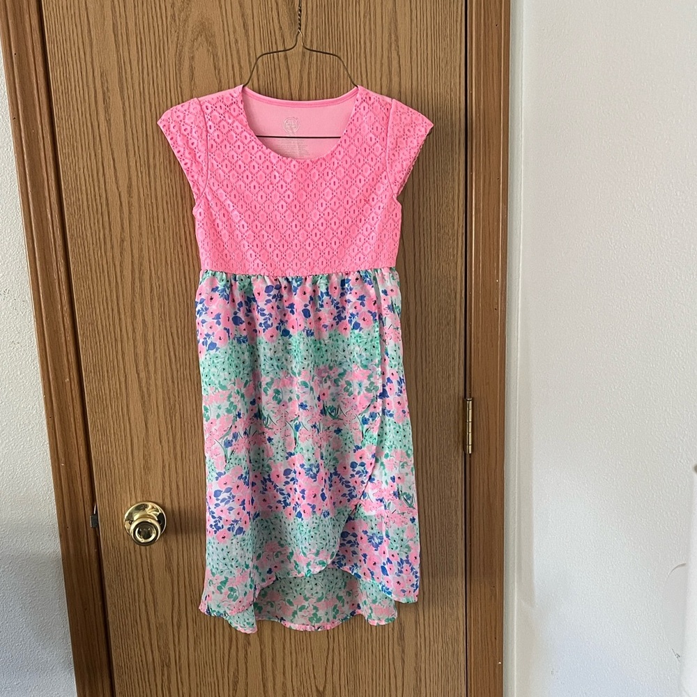 Wonder Nation Pink and Floral Casual Dress